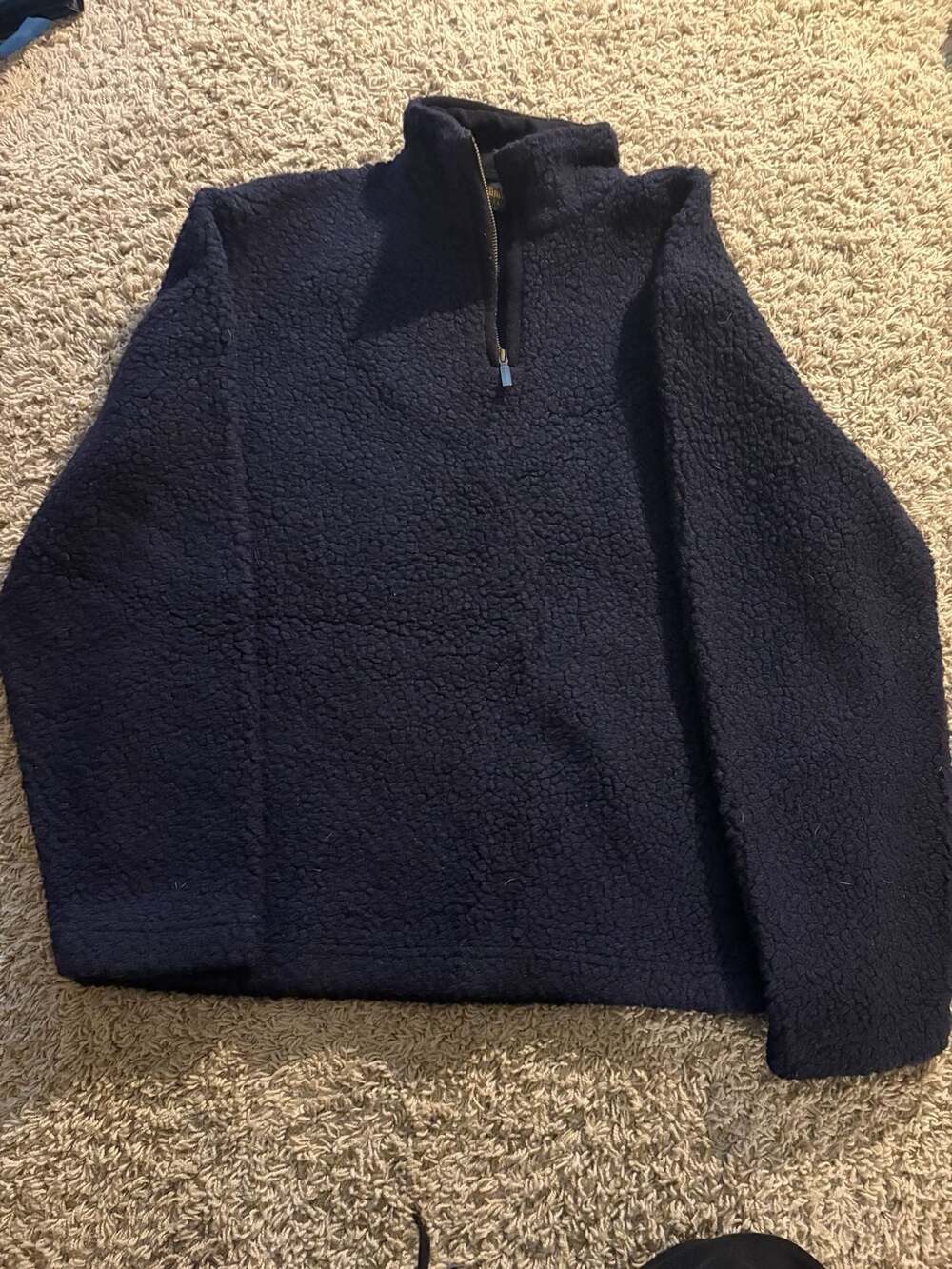 Timberland Weathergear 1/4 Zip Sherpa Fleece Pullover Size S black
